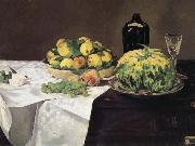 Edouard Manet Fruits et Melon sur un Buffet Sweden oil painting artist
